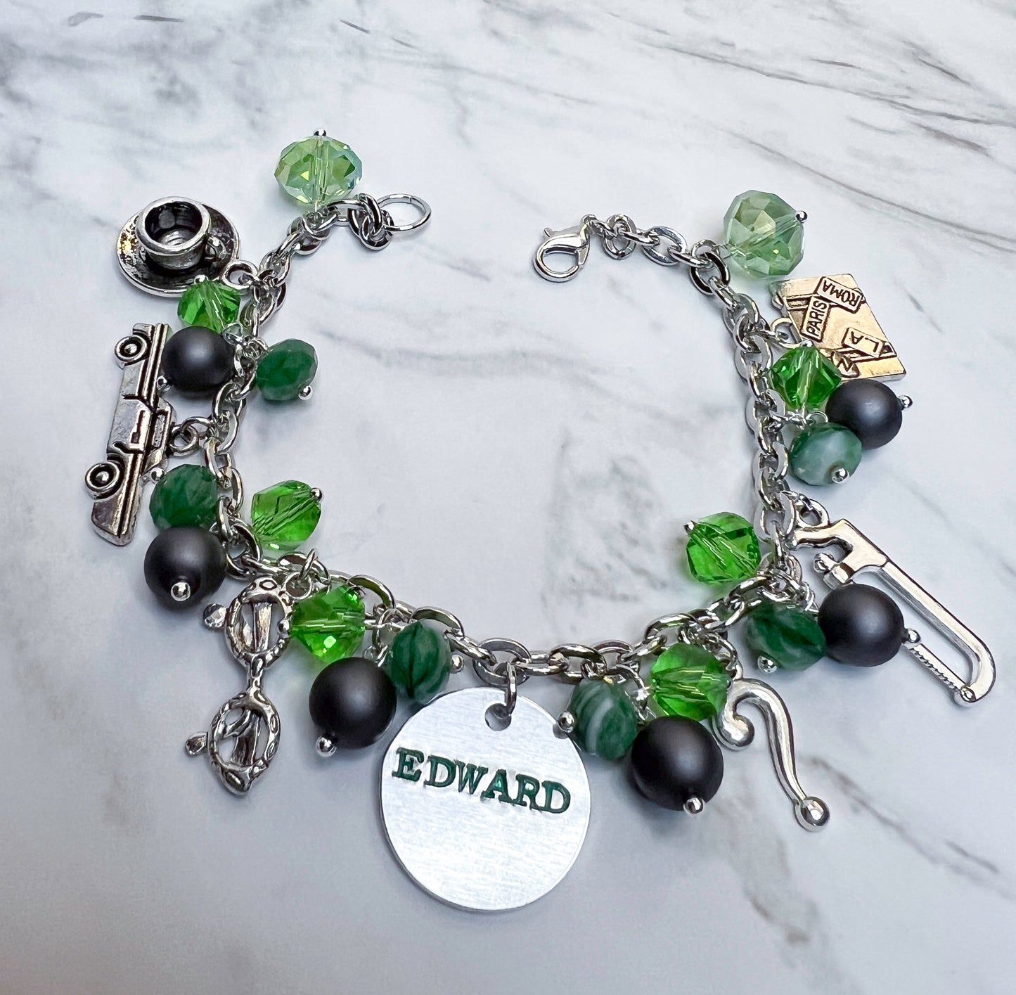 Edward Nygma Inspired Loaded Charm Bracelet