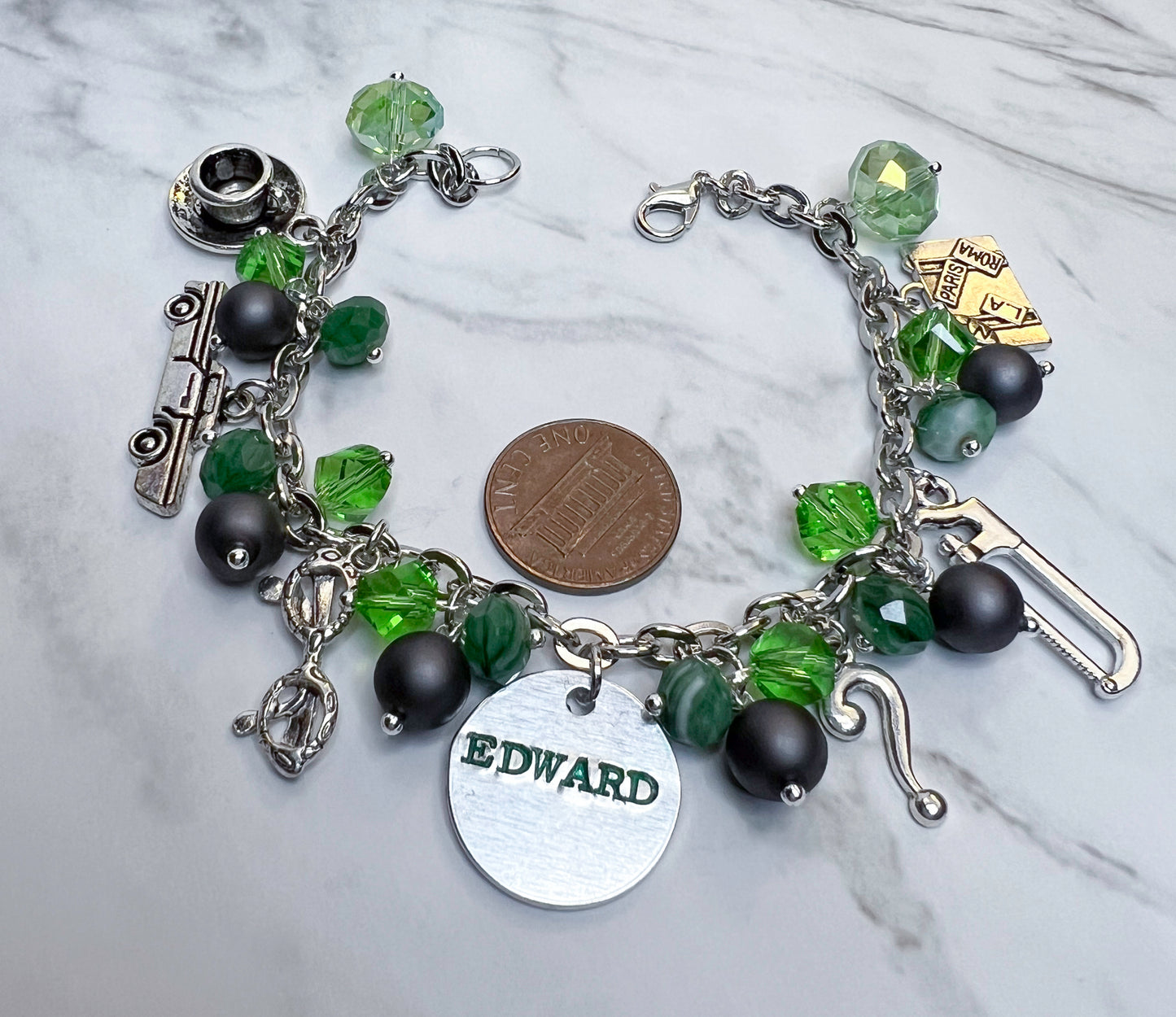 Edward Nygma Inspired Loaded Charm Bracelet