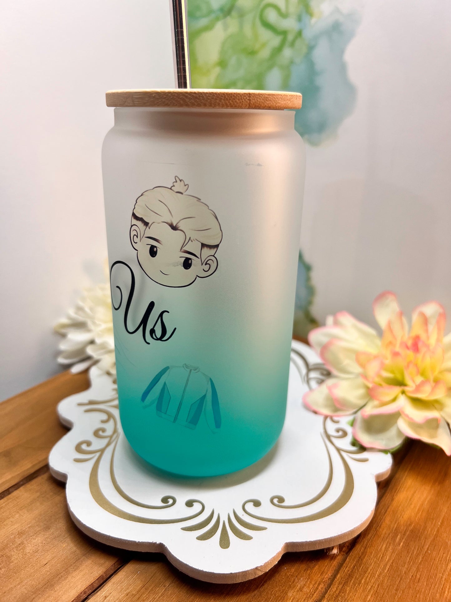 Between Us Inspired Can Style Glass Tumbler