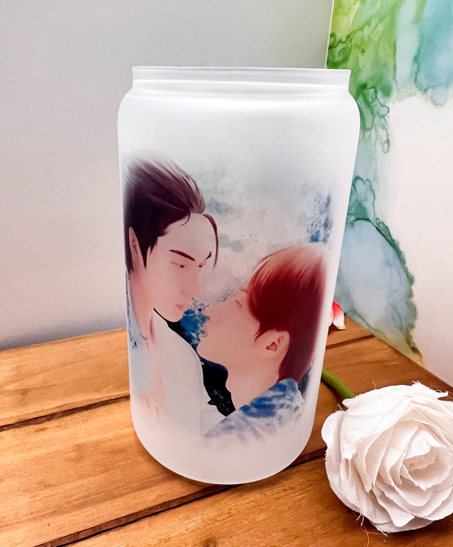 Love in the Air Inspired Can Style Glass Tumbler