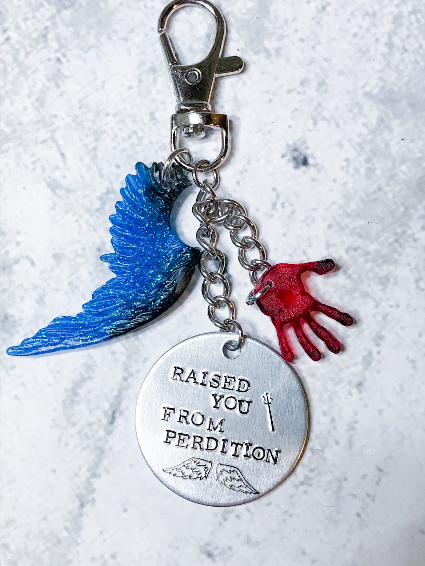 Raised You From Castiel Bag Clip