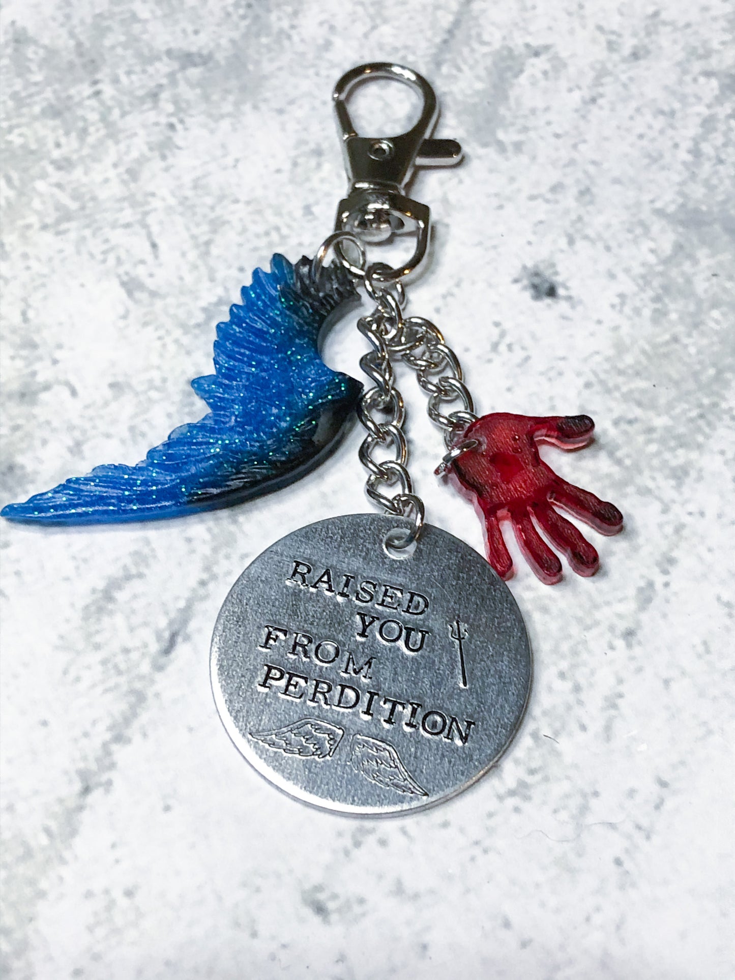 Raised You From Castiel Bag Clip