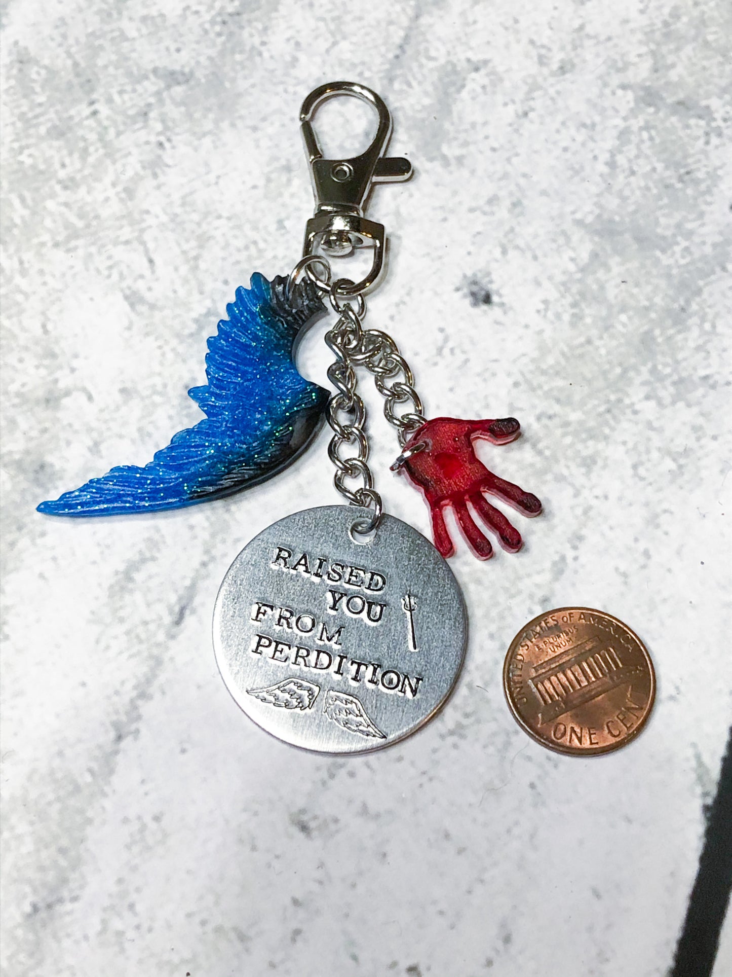 Raised You From Castiel Bag Clip
