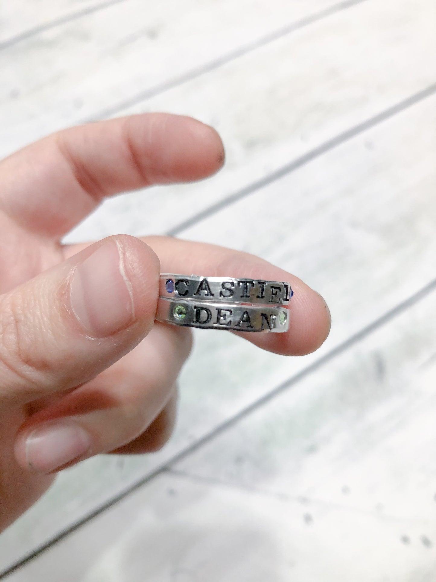 Dean and Castiel Stackable Rings