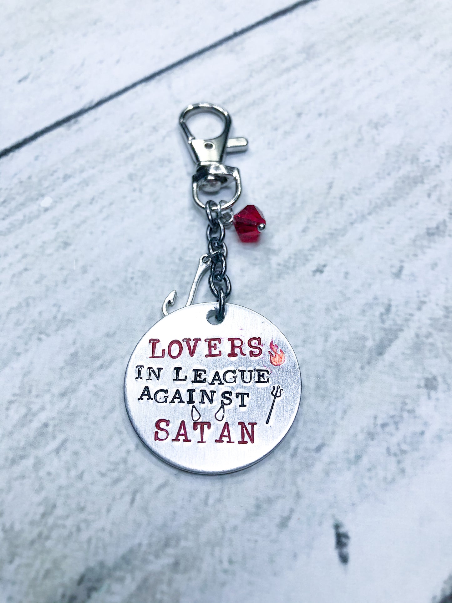 Lovers in League Against Satan Key Chain