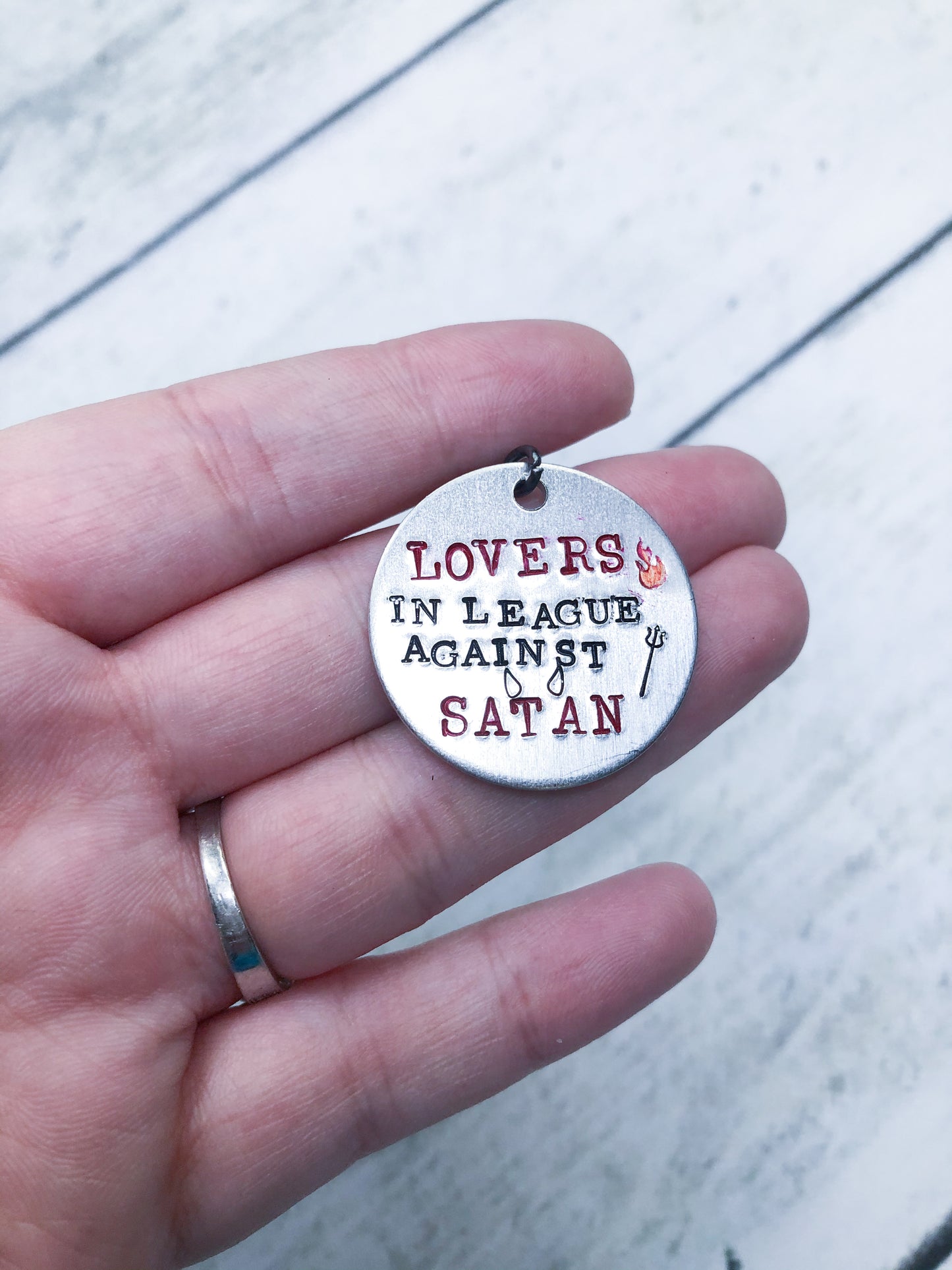 Lovers in League Against Satan Key Chain