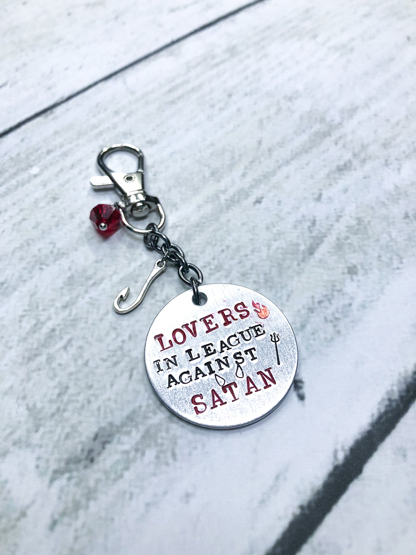 Lovers in League Against Satan Key Chain