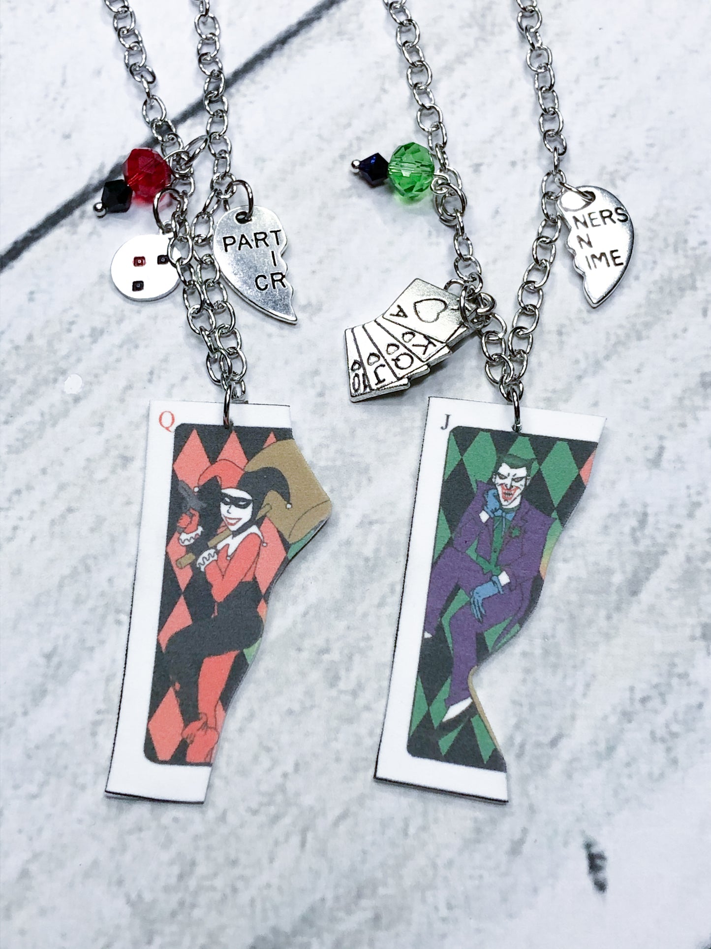 Harley and Joker Inspired BFF Necklace