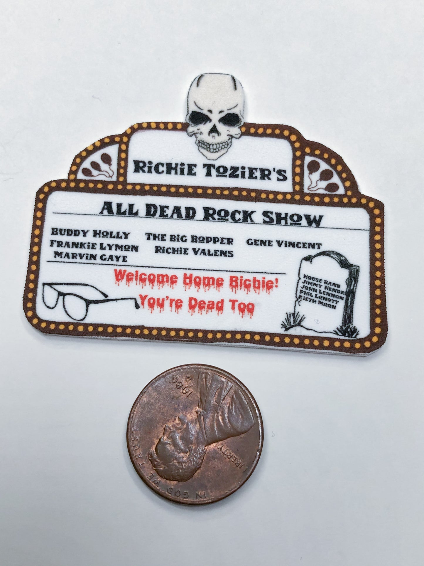 Richie Tozier All Dead Rock Show Pin or Earrings