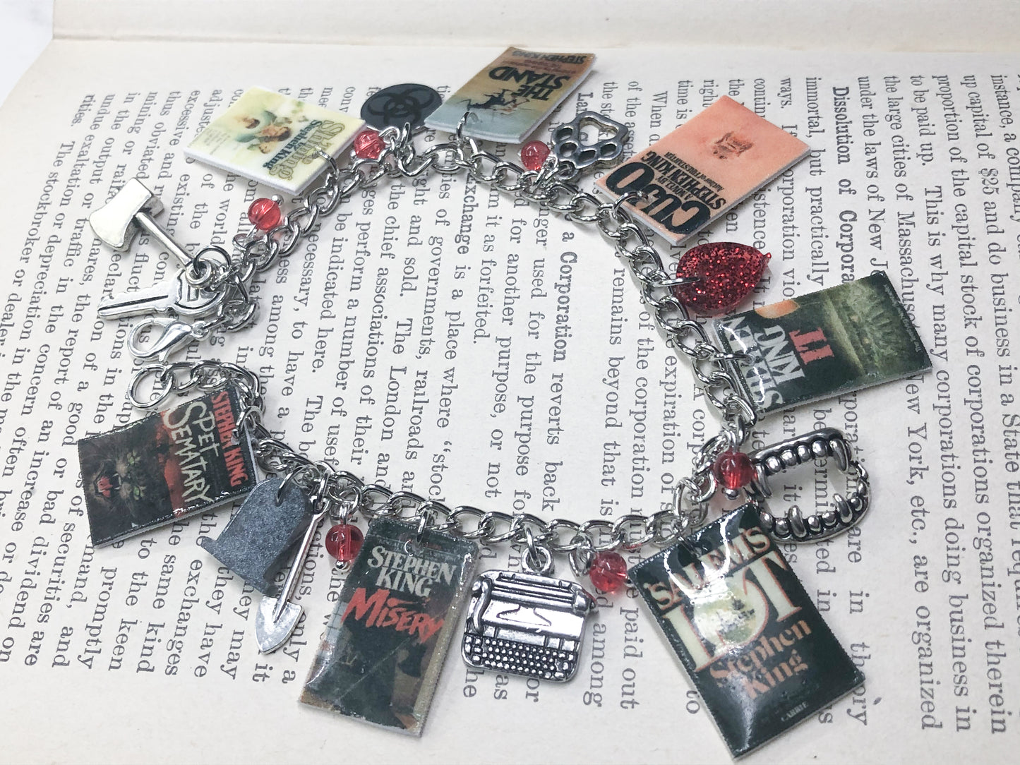 King Horror Book Bracelet