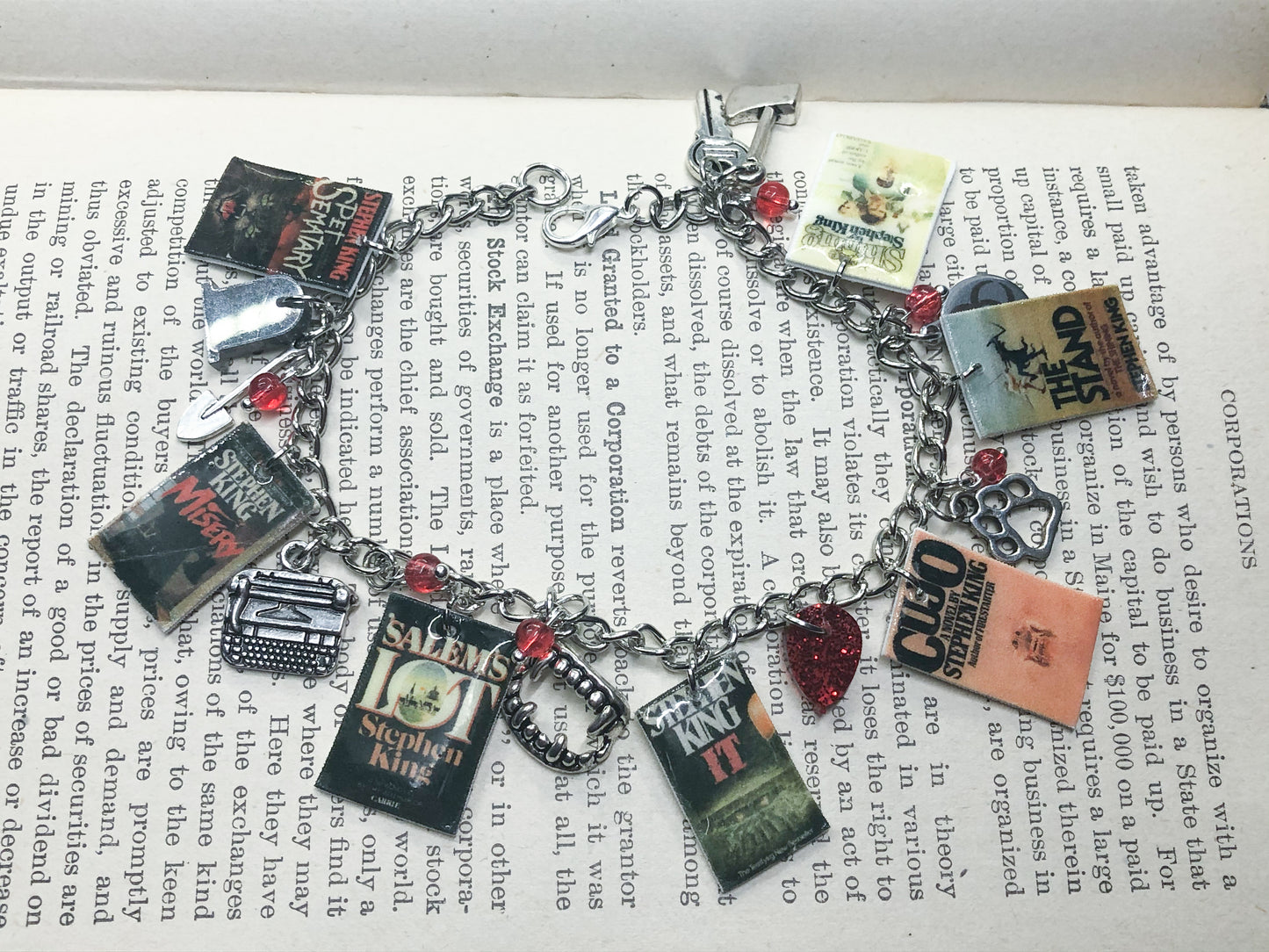 King Horror Book Bracelet
