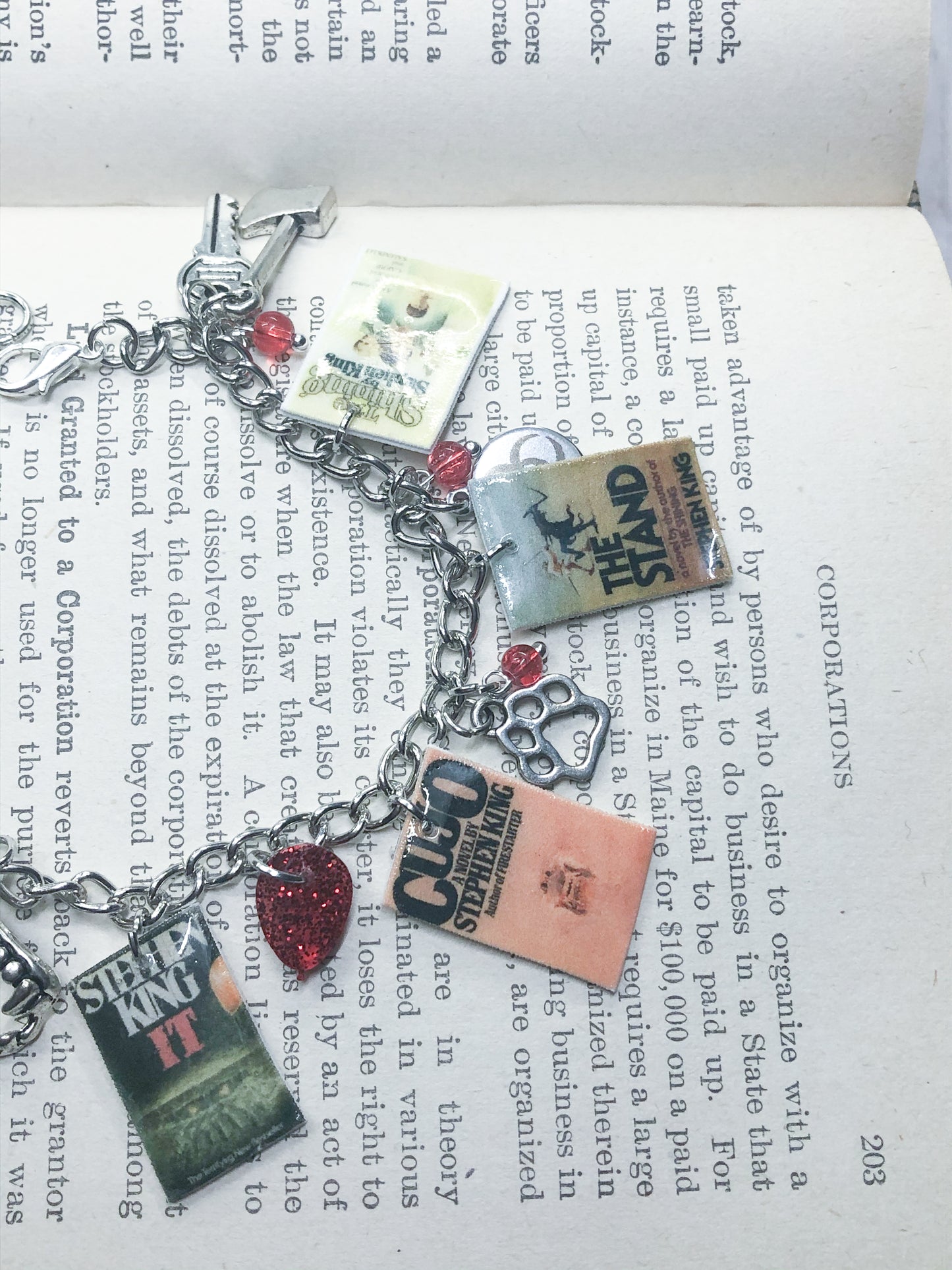 King Horror Book Bracelet