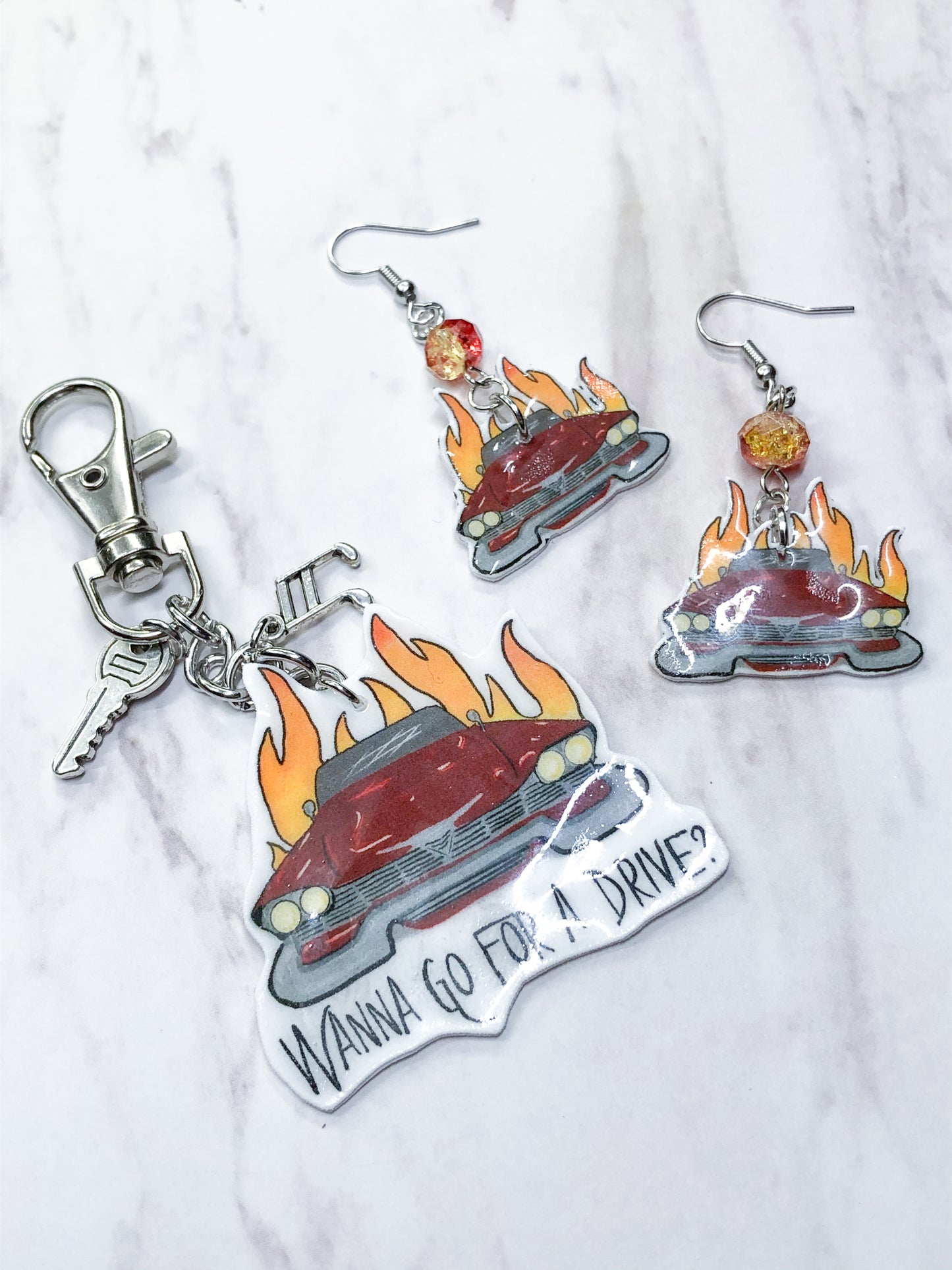 Christine Car Key Chain or Earrings