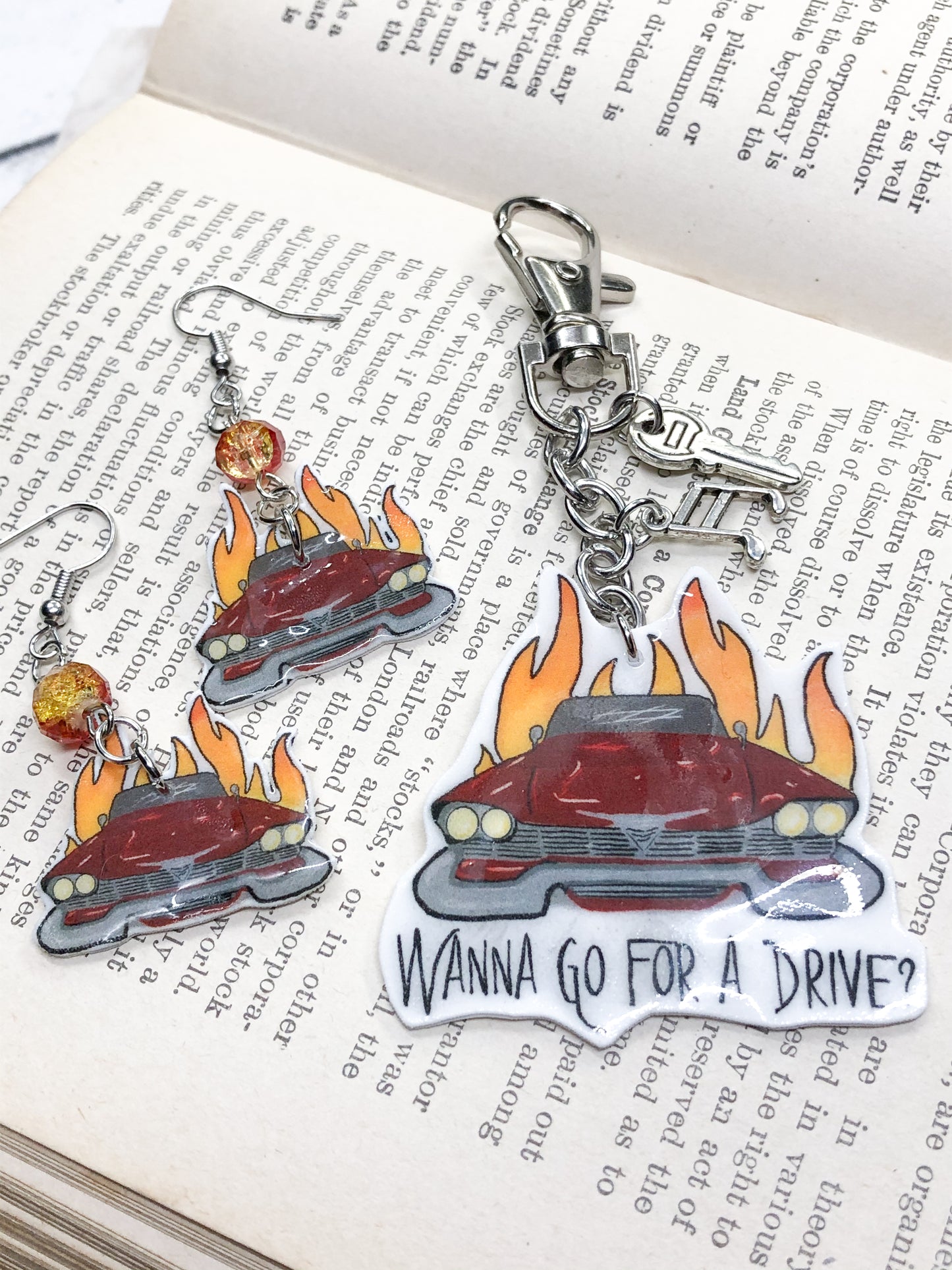 Christine Car Key Chain or Earrings