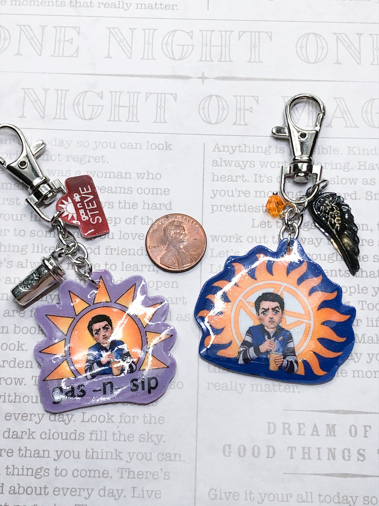 Castiel Gas n Sip Key Chains