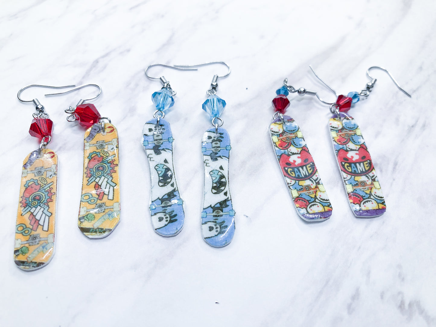 Sk8 Skateboard Earrings