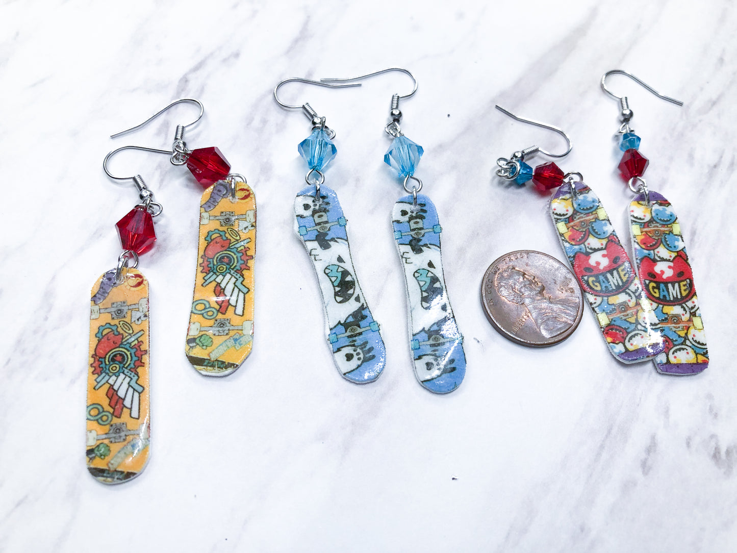 Sk8 Skateboard Earrings