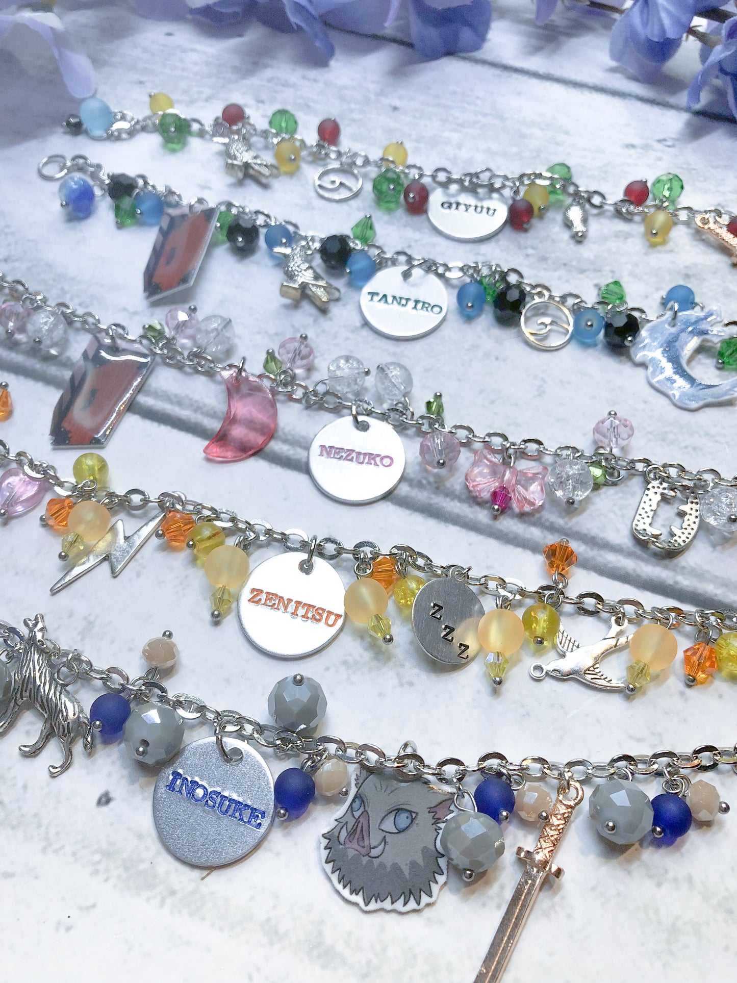KNY Demon Character Inspired Loaded Bracelets