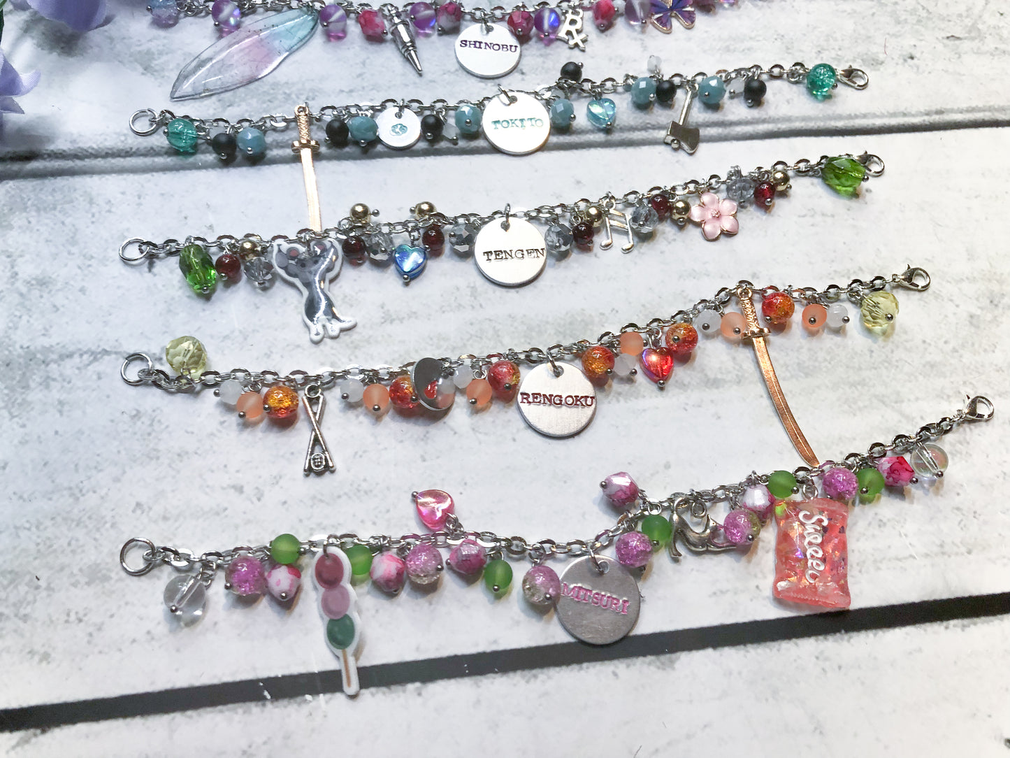 KNY Demon Character Inspired Loaded Bracelets