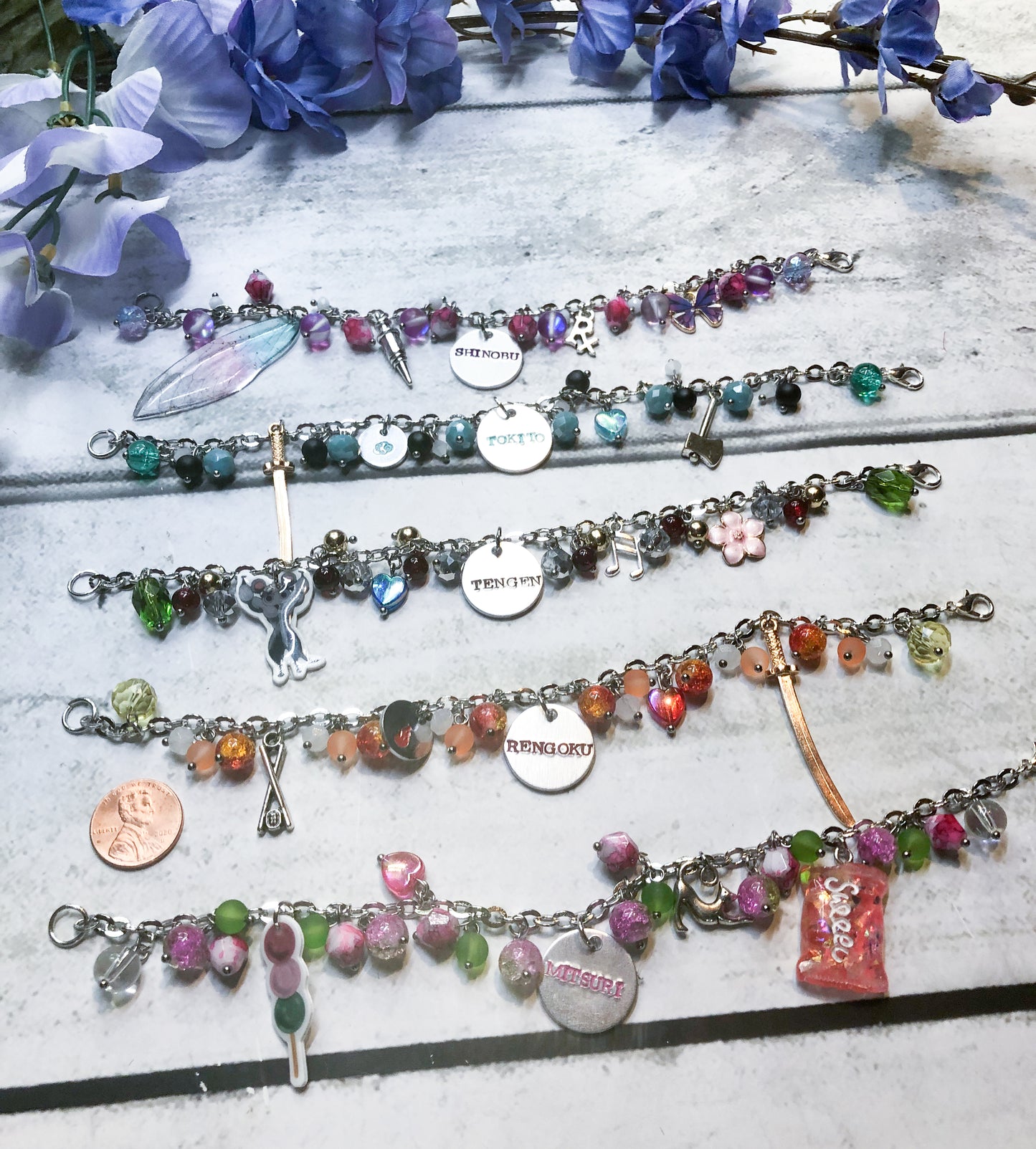 KNY Demon Character Inspired Loaded Bracelets