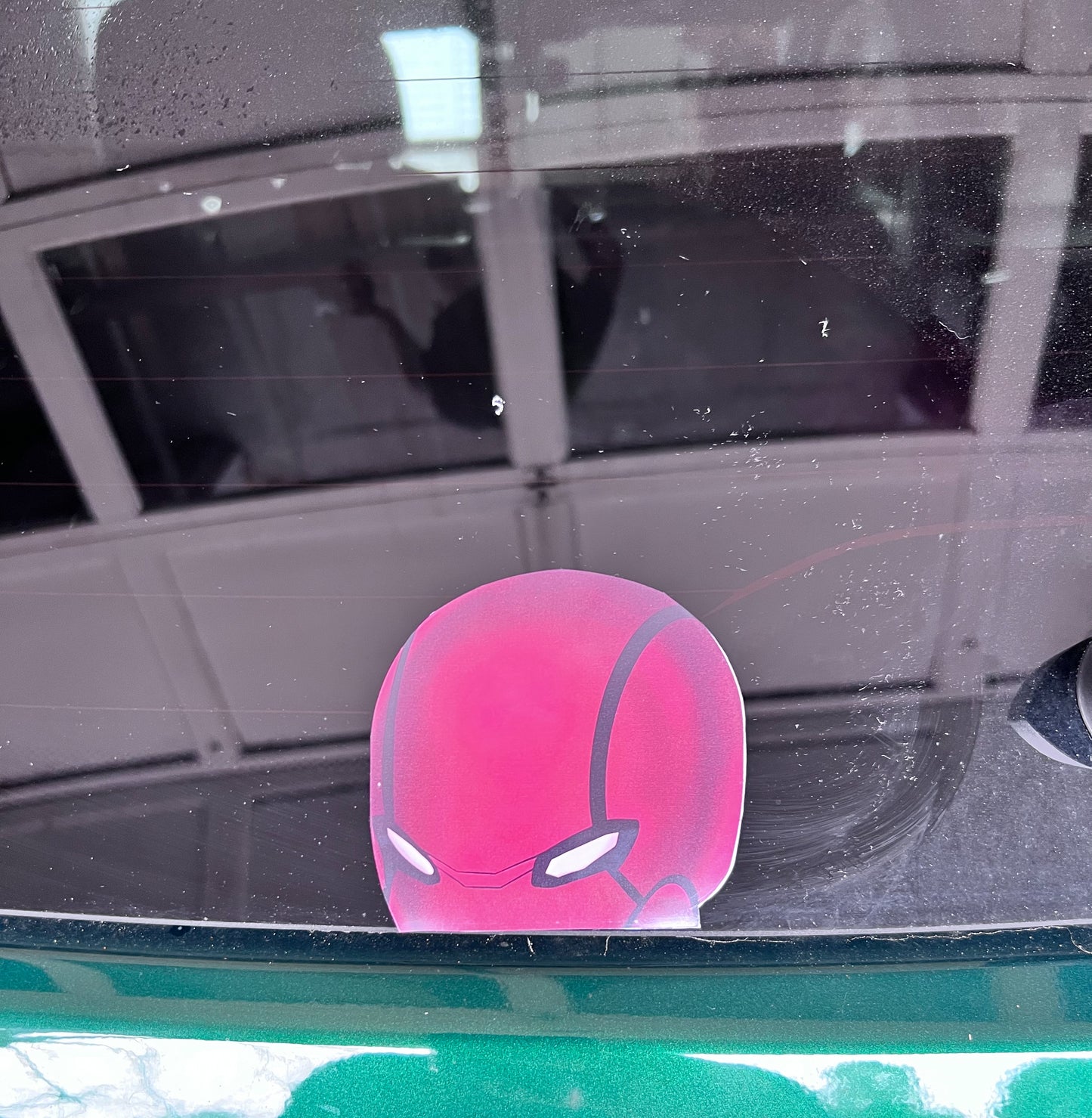 Red Hood Peeker Sticker