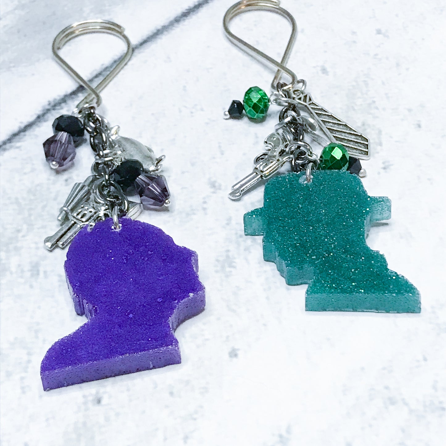 Penguin or Riddler Silhouette Key chains