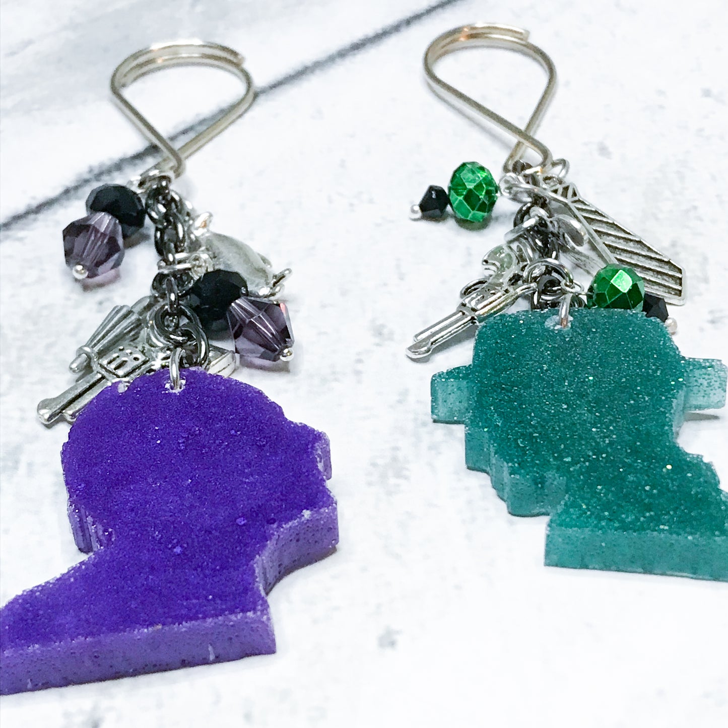 Penguin or Riddler Silhouette Key chains