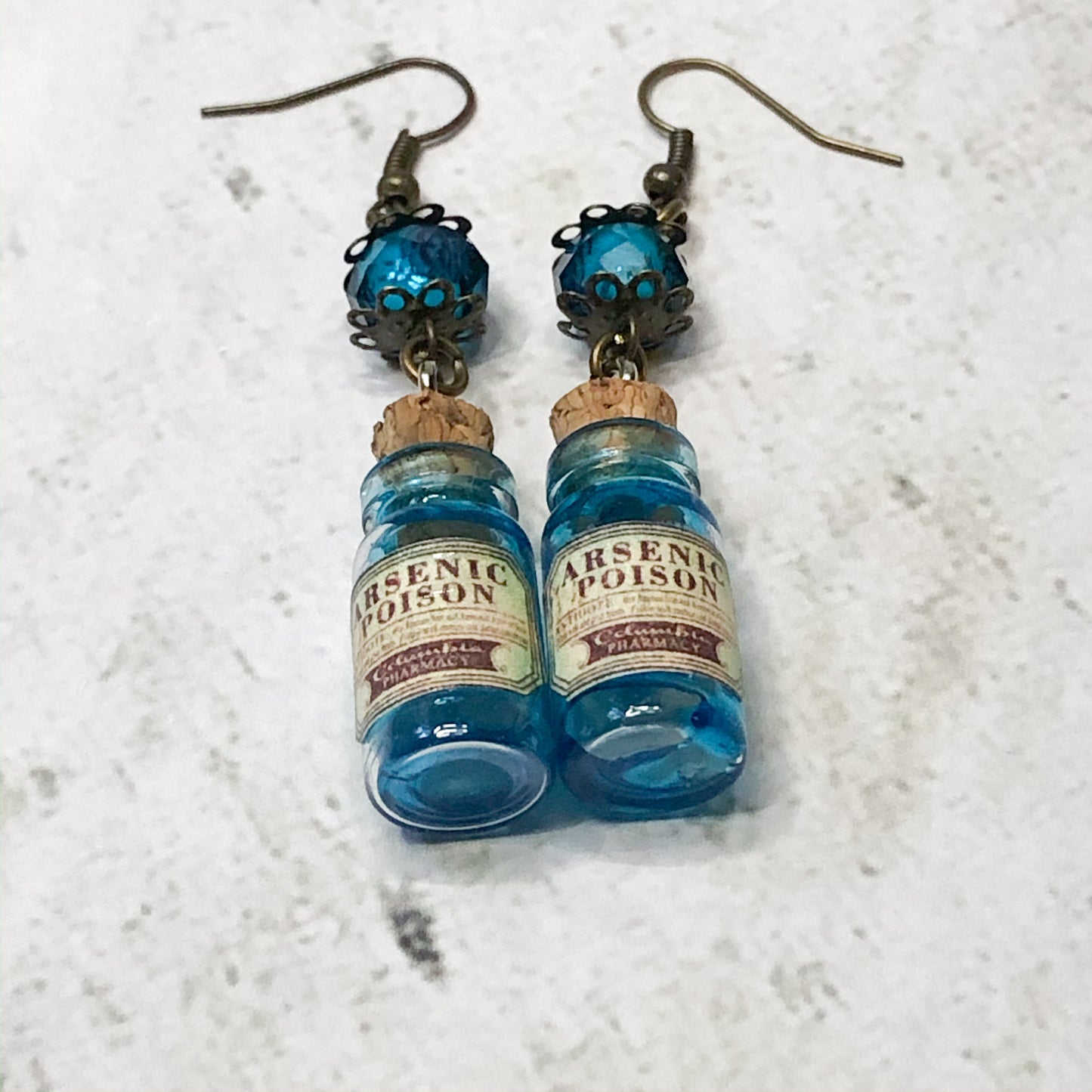 Vintage Poison Bottle Earrings