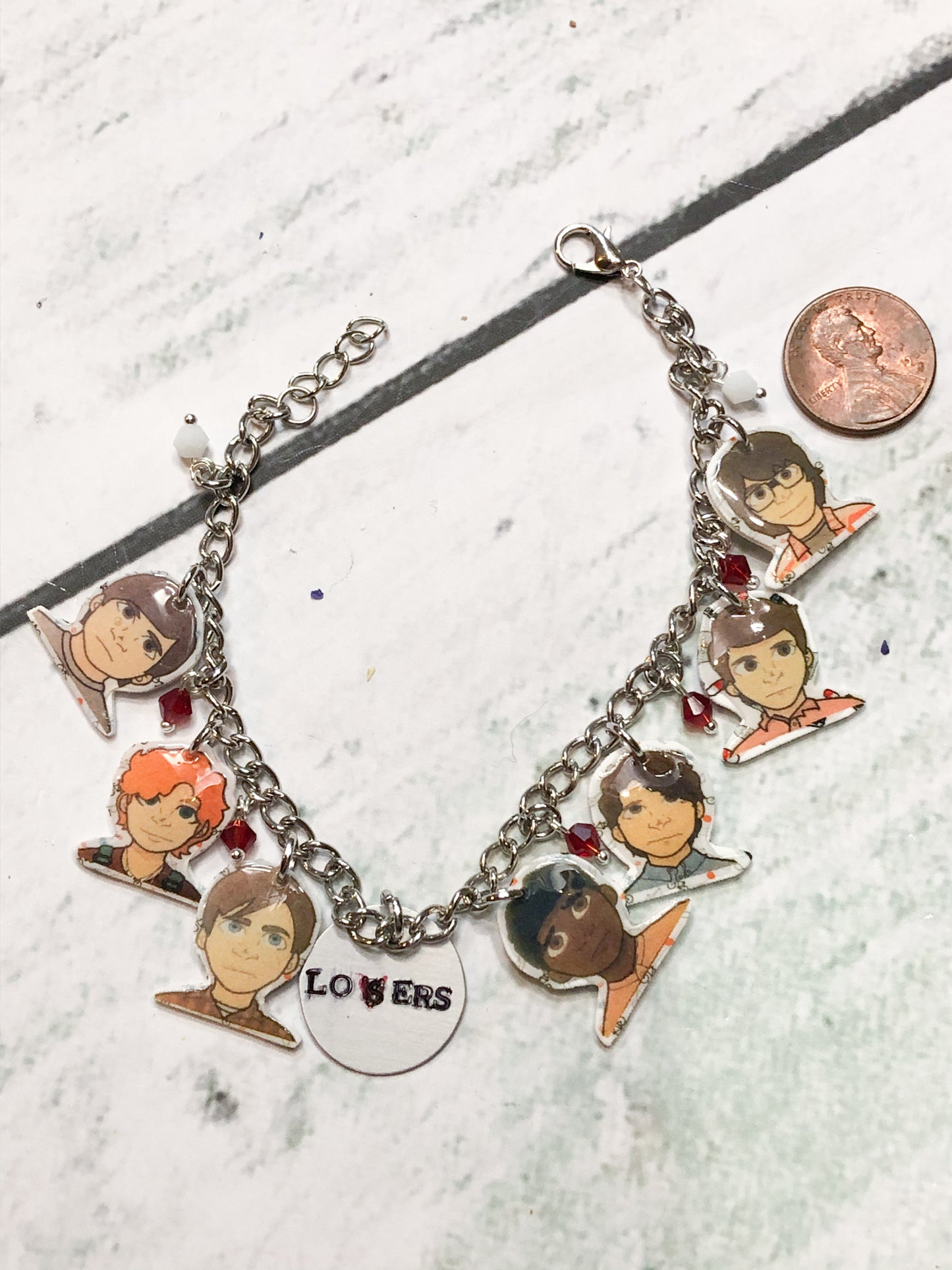 Losers Club Art Charm Bracelet Kids or adults