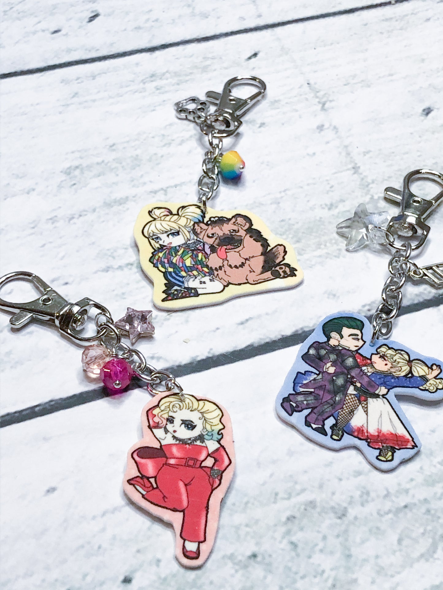 Harley Quinn Couple Chibi Key Chain's