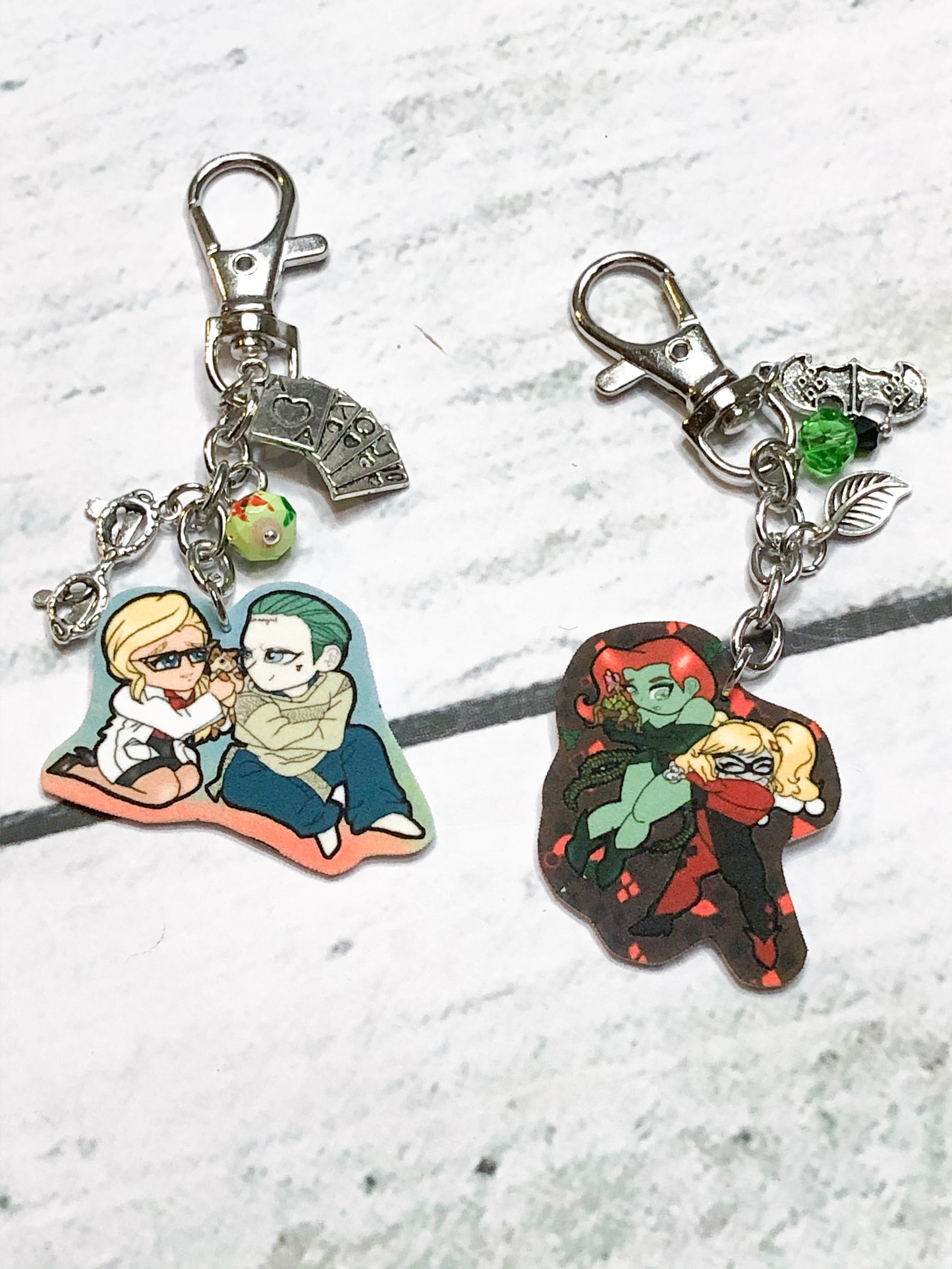 Harley Quinn Couple Chibi Key Chain's
