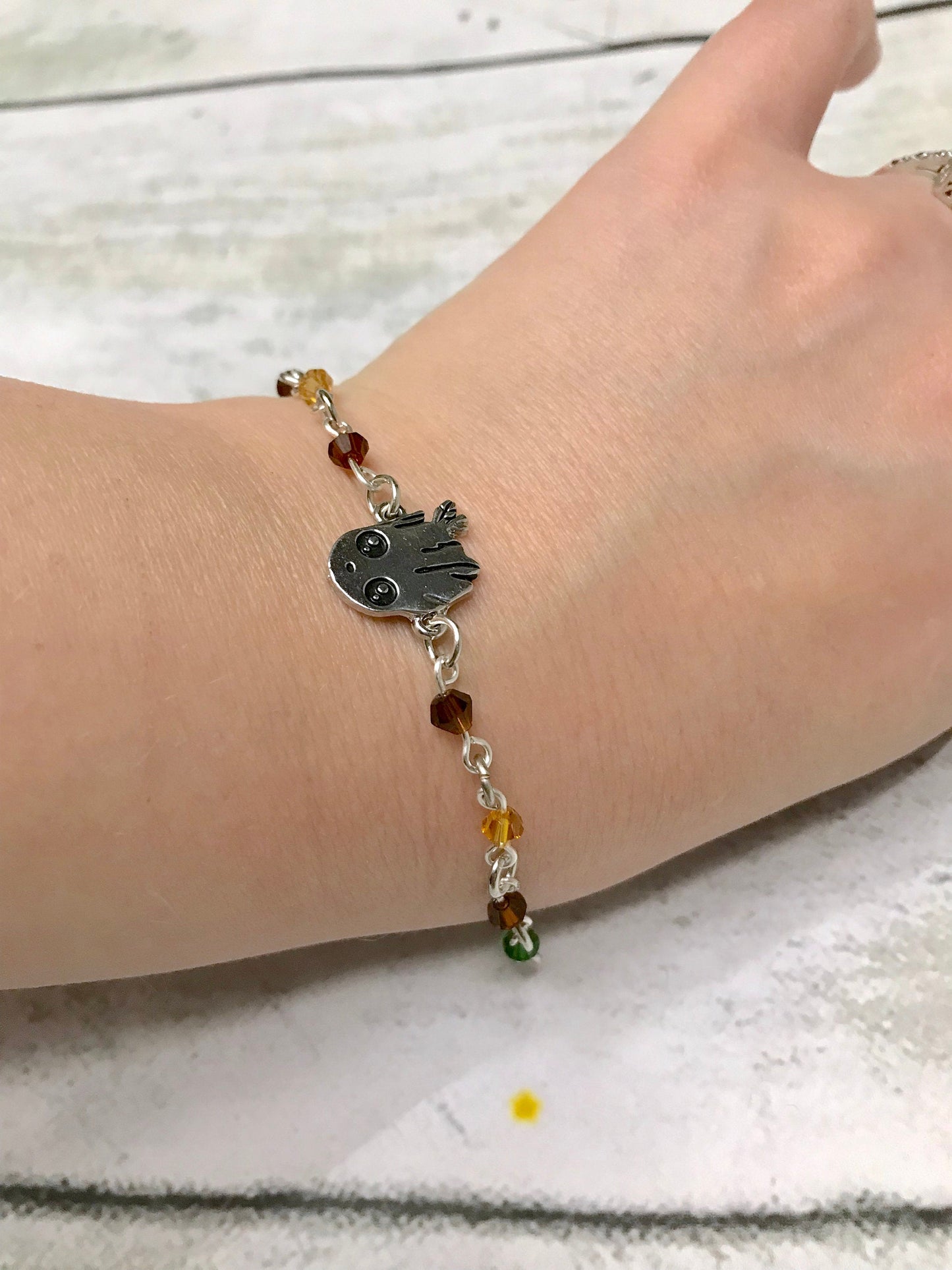 Groot Inspired Crystal Bracelet