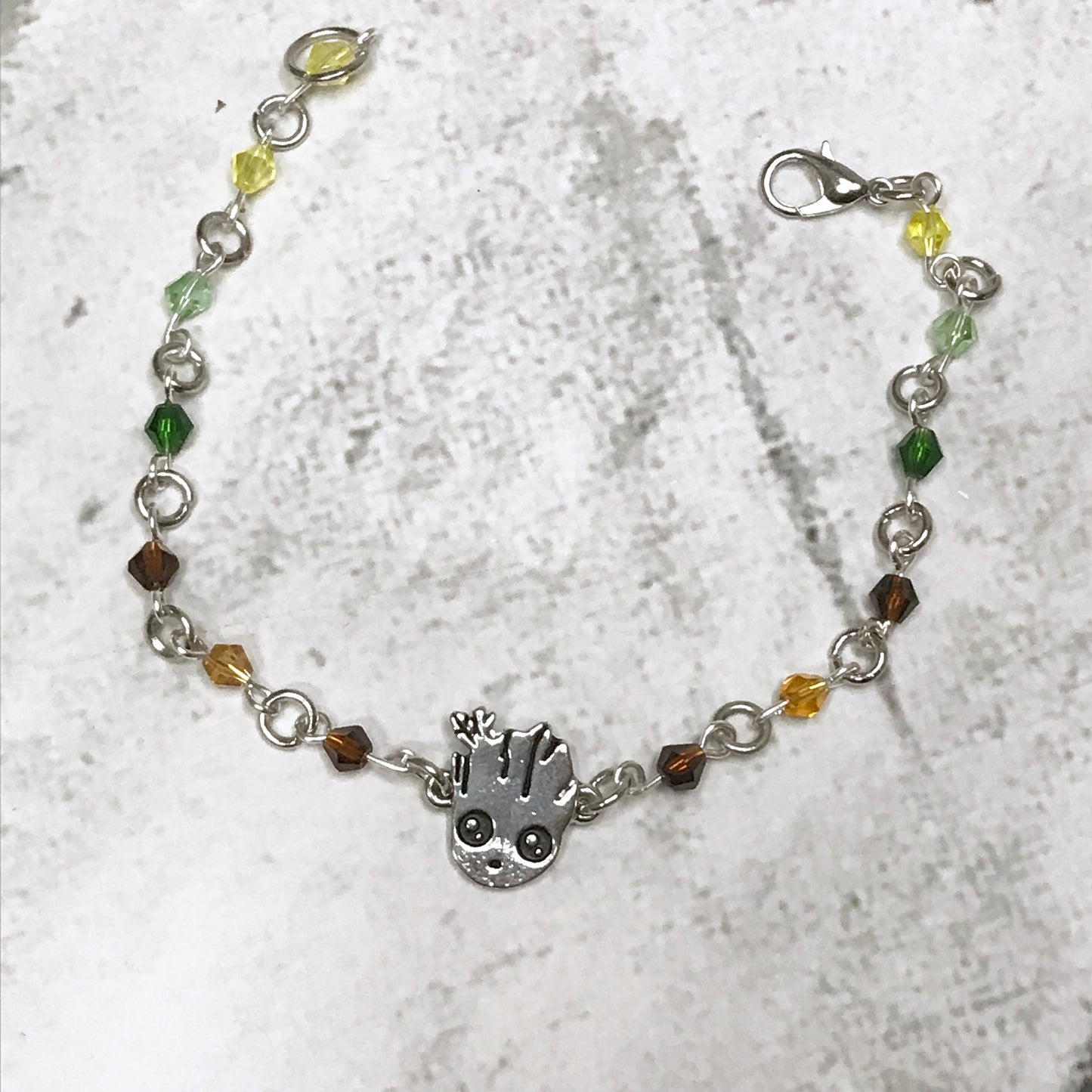Groot Inspired Crystal Bracelet