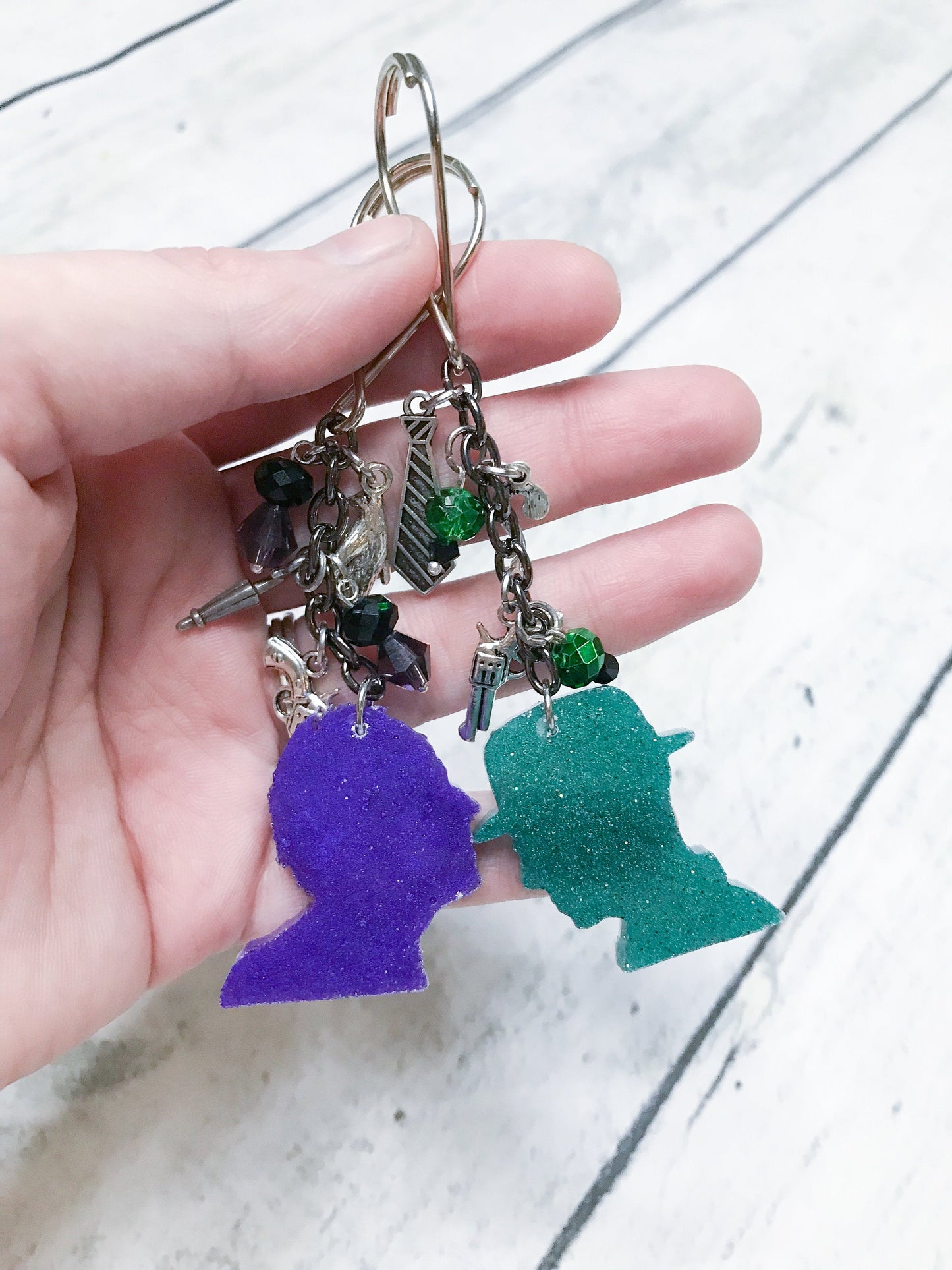 Penguin or Riddler Silhouette Key chains