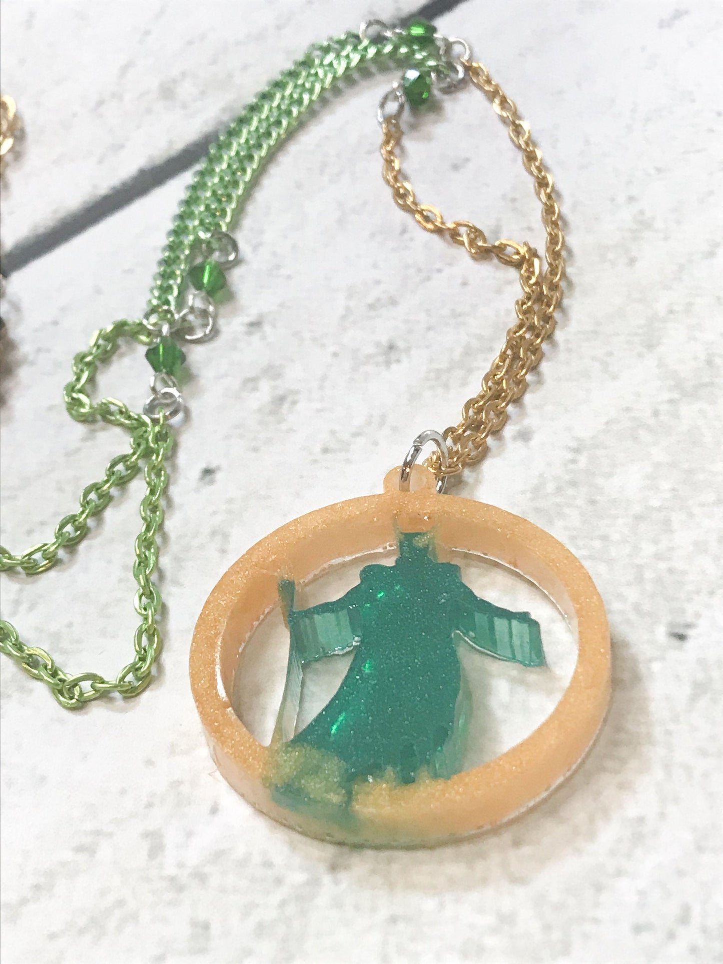 Loki Circle Resin Necklace