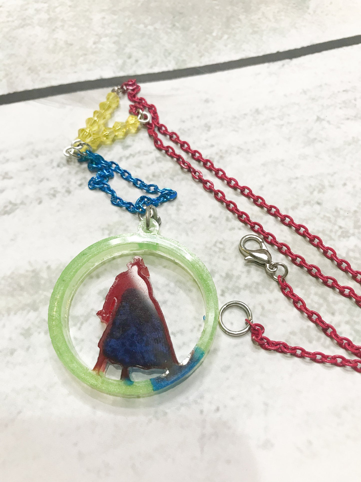 Doctor Strange Resin Circle Necklace
