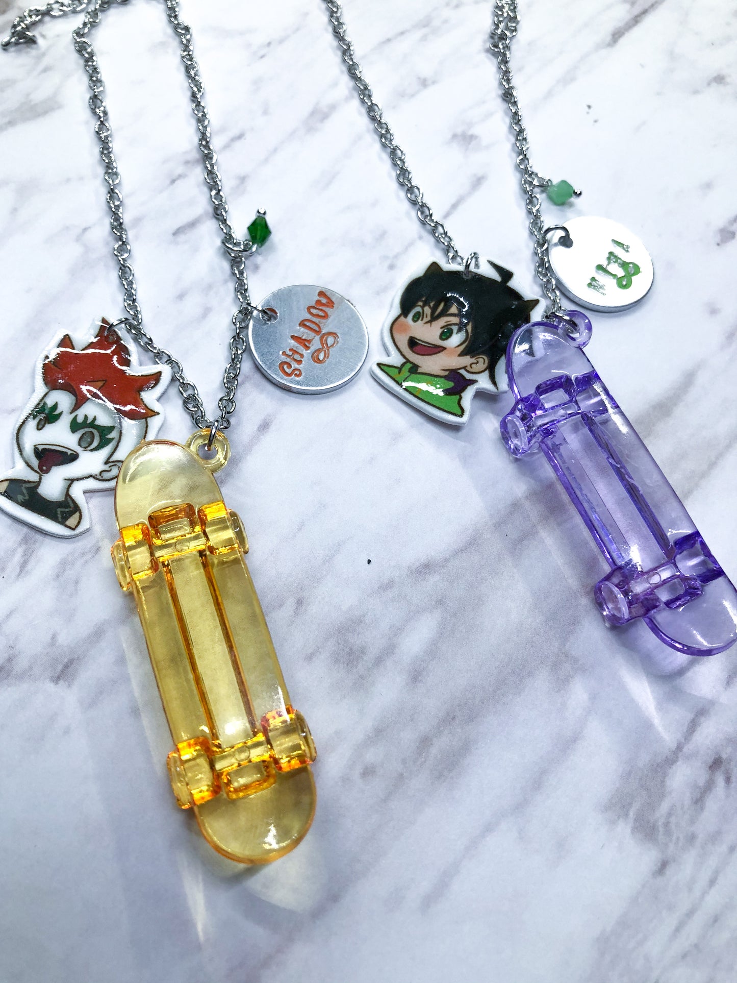 SK8 Character Skateboard Necklaces