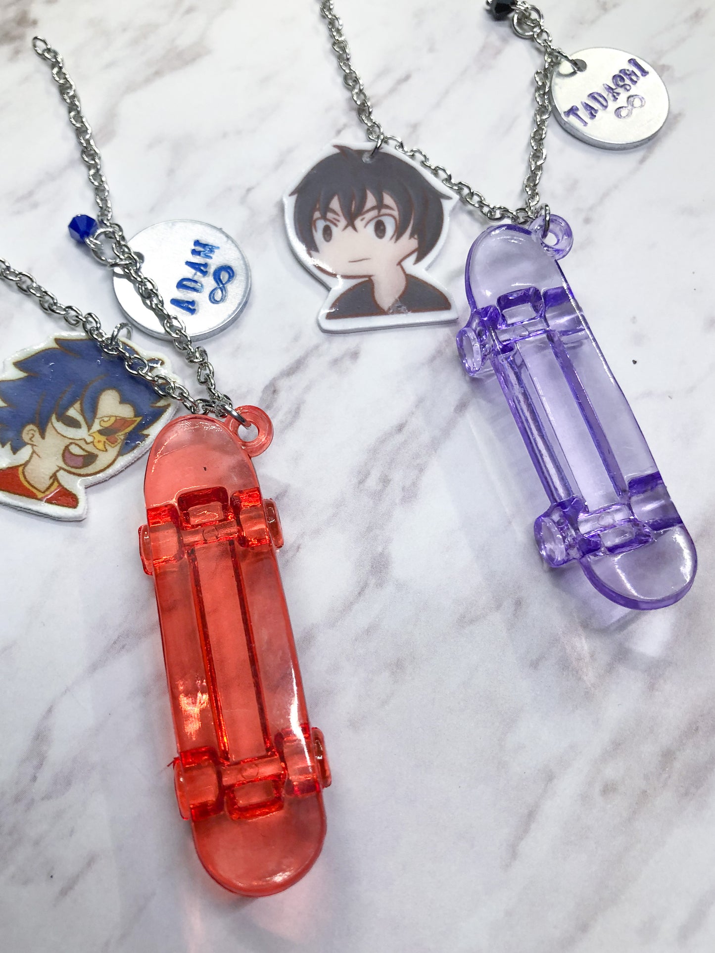 SK8 Character Skateboard Necklaces