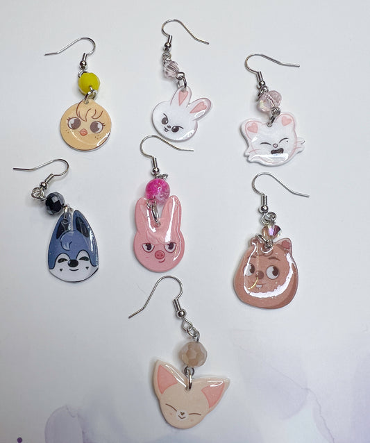 K-Pop Stray SKZOO Dangle Earrings