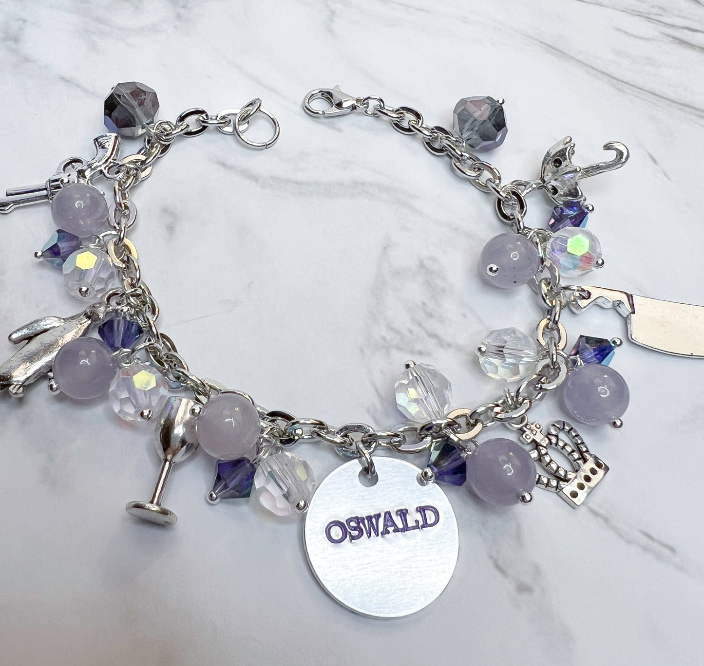 Oswald Cobblepot Inspired Loaded Charm Bracelet