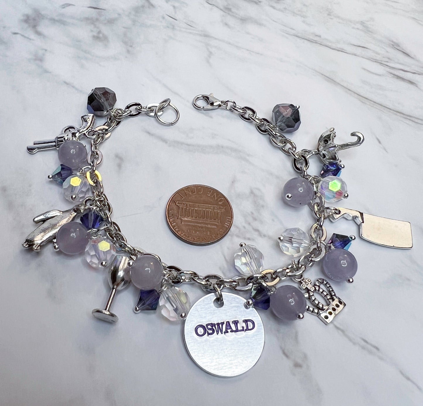 Oswald Cobblepot Inspired Loaded Charm Bracelet