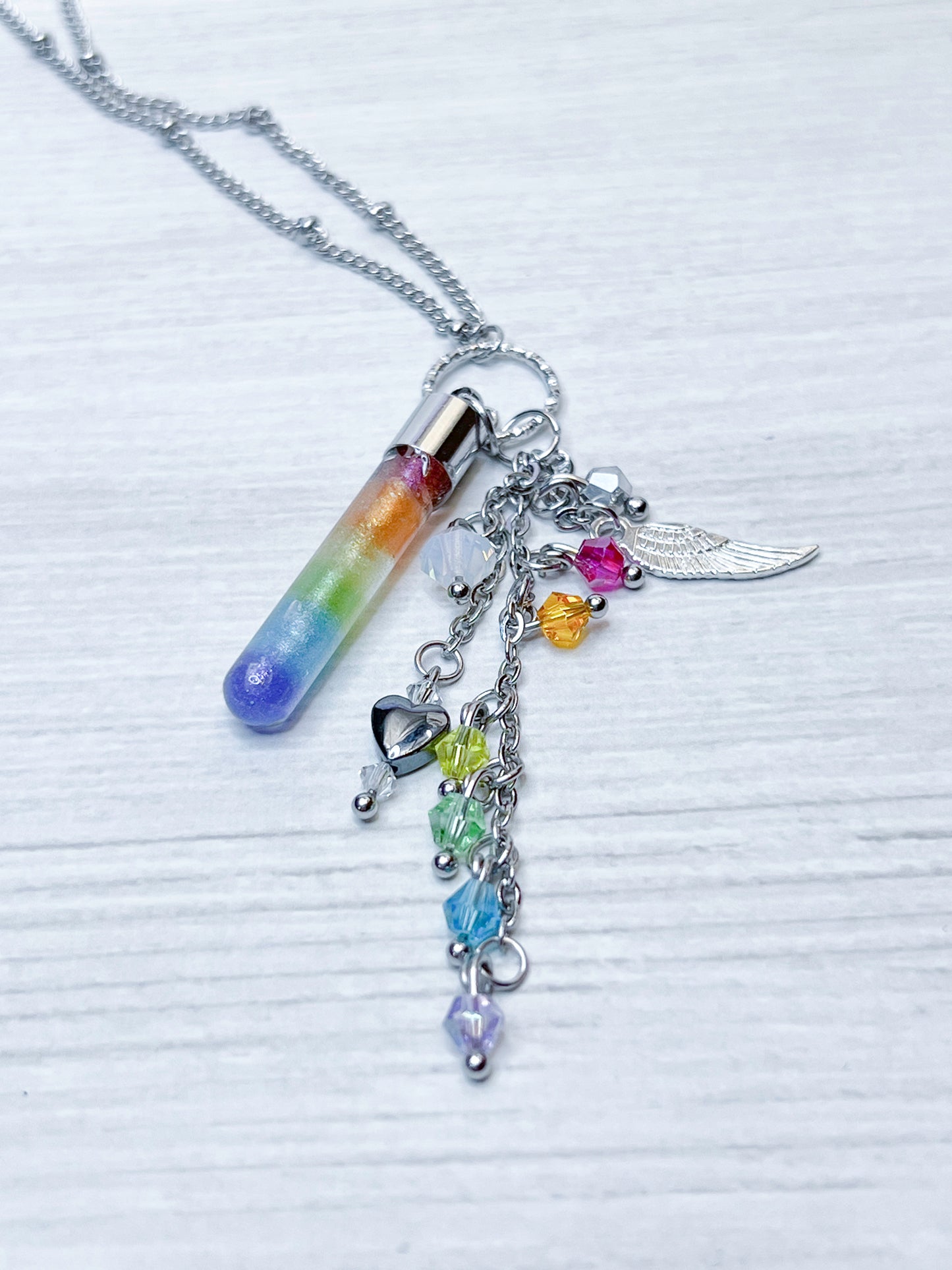 Castiel's Trapped Grace Necklace Rainbow