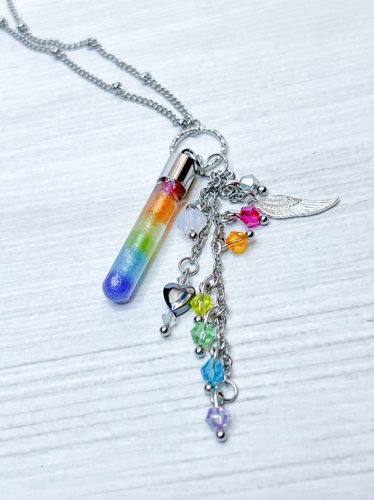 Castiel's Trapped Grace Necklace Rainbow