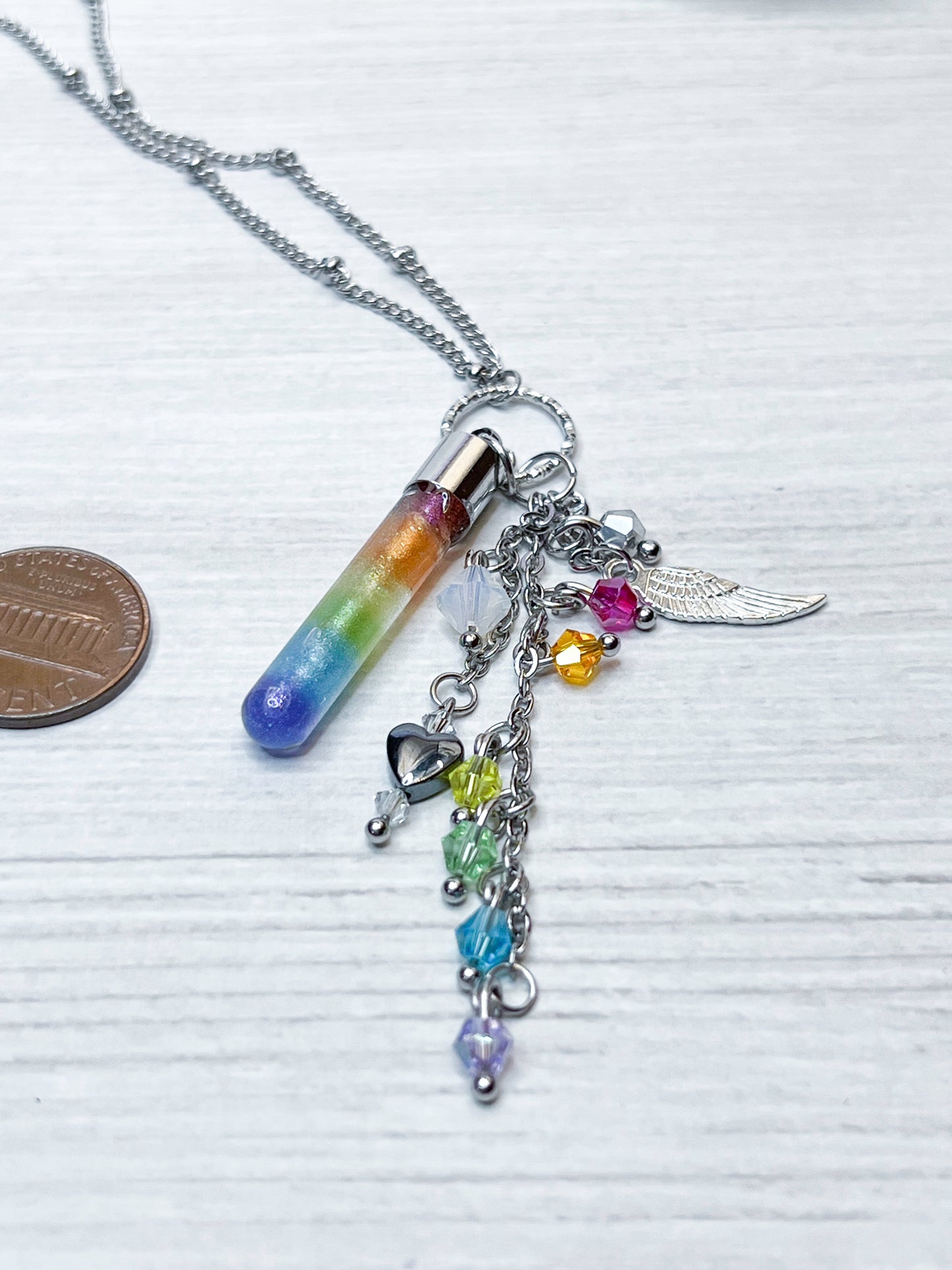 Castiel's Trapped Grace Necklace Rainbow