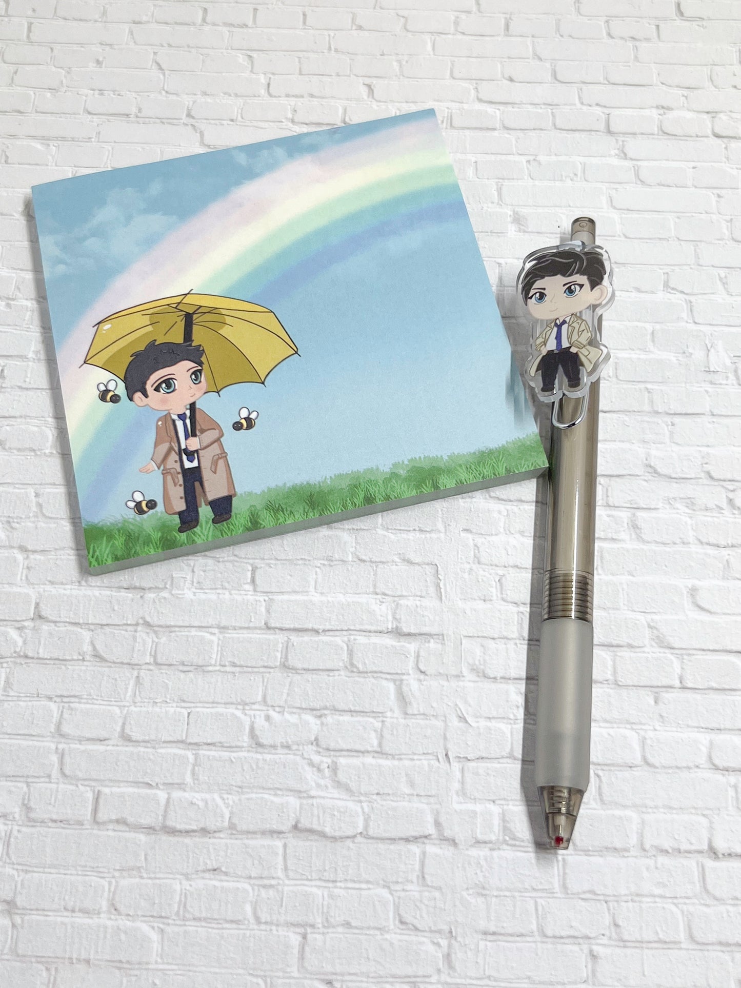 Castiel Rainbow Sticky Note Pad
