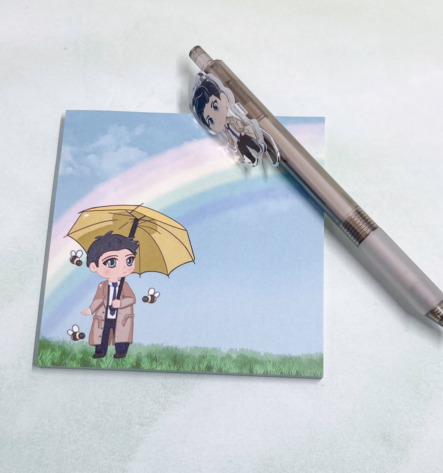 Castiel Rainbow Sticky Note Pad