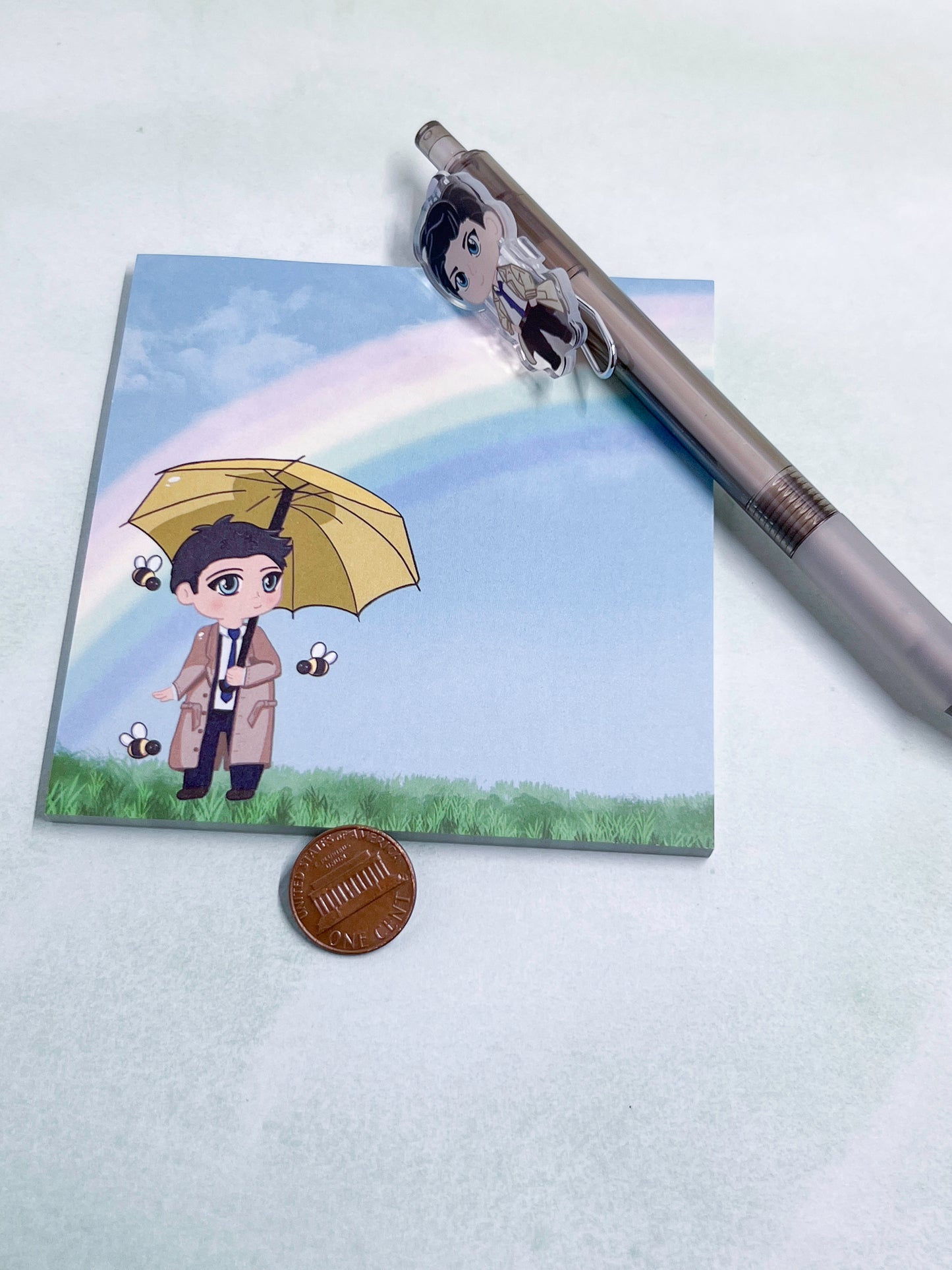 Castiel Rainbow Sticky Note Pad