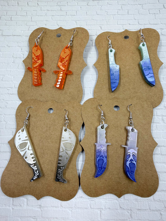Horror Knife Earrings