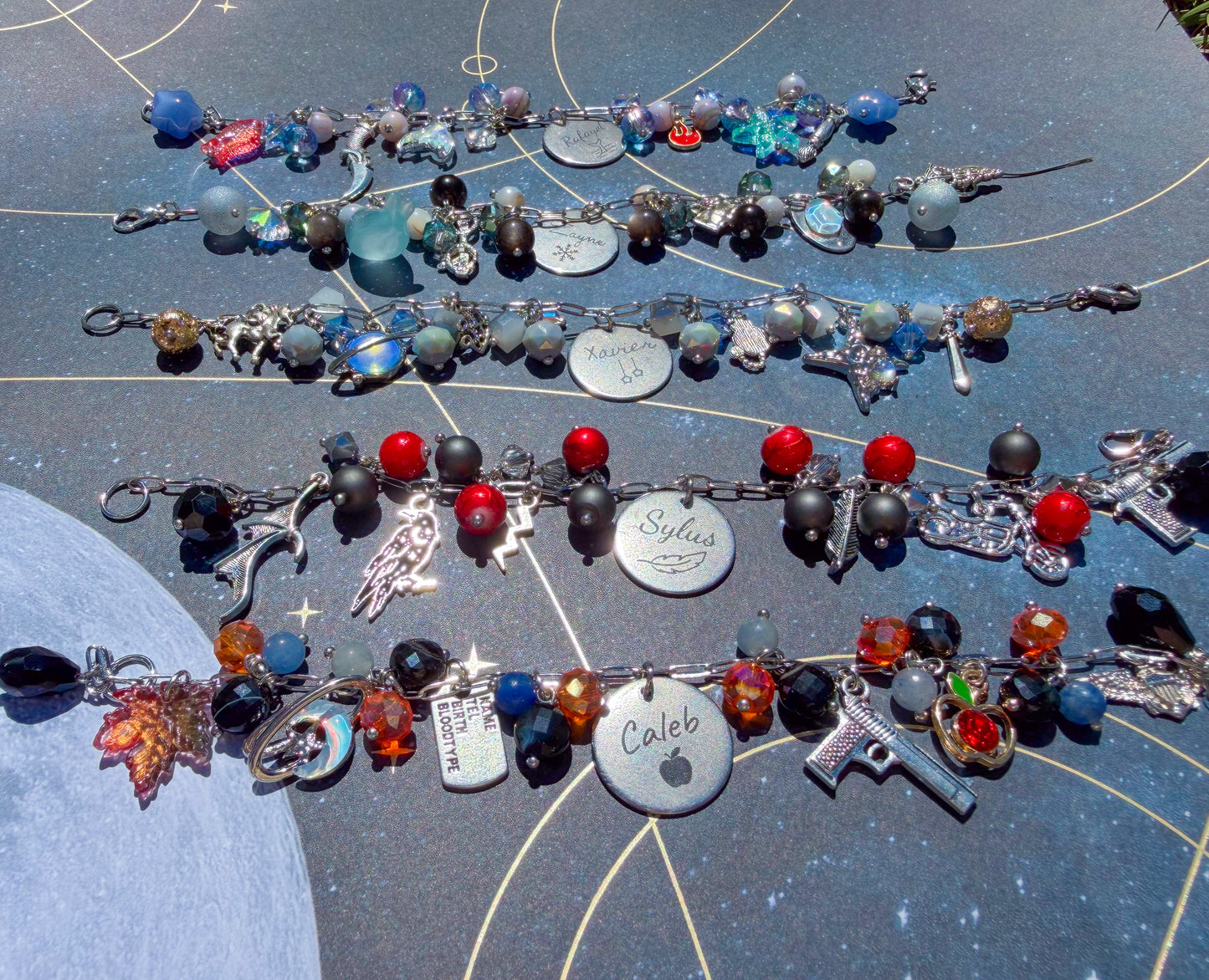 Love and Deep Space Inspired Charm Bracelets