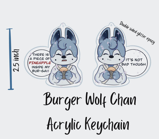 Wolf Chan Burger Acrylic Key Chain
